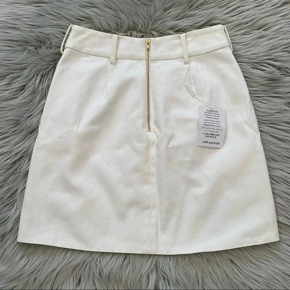 SELF PORTRAIT Striped Fringe Skirt Size 4 NWT - Picture 14 of 15